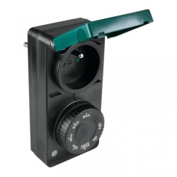 Programator czasowy wyłącznik analogowy zewnętrzny IP44 timer do gniazda 230V z czujnikiem zmierzchu