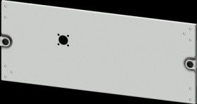 Aperture, rectangular, sheet steel, (W x H x D) 600 x 200 x 10 mm, light gray, 8PQ2020-6BA11