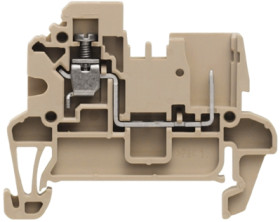 Through terminal block, screw connection, 0.5-4.0 mm², 1 pole, 24 A, 6 kV, dark beige, 1305330000