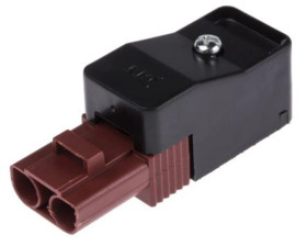 Złącze wtykowe do druku Czarny, brązowy 2-żyłowe, Wkręcane, 400 V Montaż na kablu