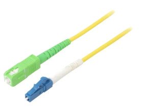 SCA-LCU/OS2-250YL Patch cord światłowodowy OS2 LC/UPC,SC/APC 25m LSZH żółty