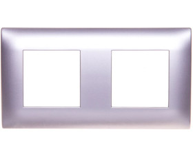 DANTE Ramka podwójna tworzywo ASA inox 454182