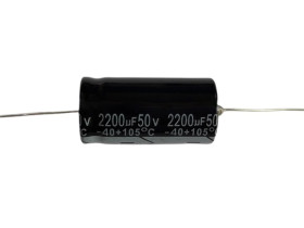 Kondensator 2200μF 40 V dc (50V) Osiowy, Otwór przelotowy RS PRO 18 x 31mm