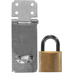 Scan YS-0003-89 Hasp and Staple 89mm &#x2B; 40mm Padlock