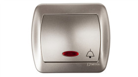 Simon Akord Przycisk /Dzwonek/ Z Podświetleniem Satyna Metalizowana Ad1l/29