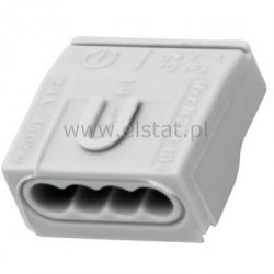 Złącza elektryczne typu Wago 4x2,5mm, szara