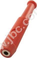 MKU 1 RT Gniazdko na przewód, 2mm, izolowane, lutowane, 6A, czerwone, Hirschmann, 930320101, MKU1RT