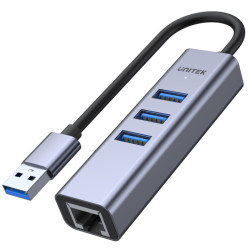 HUB USB 3.1 3xUSB RJ45 H1906A UNITEK