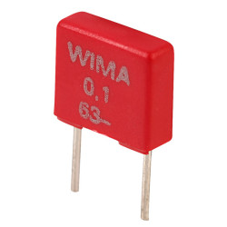 Wima MKS2C031001A00KS MKS2 0.1uF &#xB1;10% 63V Radial Polyester Capacitor