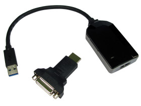 Adapter, 1600 X 1200, do wyświetlaczy: 1, USB A, USB 3.0, HDMI
