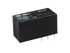 Przekaźnik; elektromagnetyczny miniaturowy; HF115F-012-2ZS4A (JQX115); 12V; DC; 2 styki przełączne; 8A; 250V AC; do gniazda; do