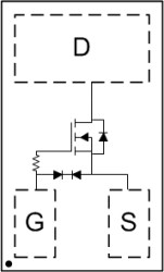 30-V, N channel NexFET™ power MOSFET, single LGA 1 mm x 0.6mm, 67 mOhm, gate ESD protection