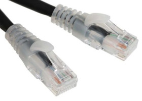 Kabel kategorii 6, Czarny, Wtyk RJ45/męski RJ45dł.: 2m, mat. koszulki: LSZH
