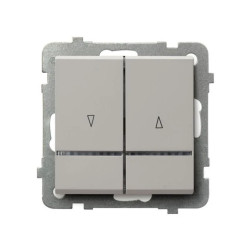 SONATA Łącznik żaluzjowy z podświetleniem niebieskim z blokadą mechaniczną kaszmir ŁP-7RBS/m/82