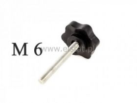 Śrubka M6 z pokrętłem fi 24mm dł. gwintu 35mm