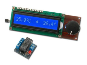 Termostat elektroniczny z niebieskim wyświetlaczem, KIT AVT950/1