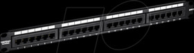 TC-P24C6 Patchpanel, 24-Port, Cat.6, 1 HE