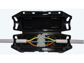 GTQ 1.5-2.5 - osłona żelowa przelotowa ze złączką, IP68, 400V, śr. przewodów 7-16mm