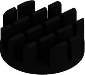 LED heatsink, (Ø x H) 29 x 11.5 mm, 17.8 to 4 K/W, black anodized, 10037054