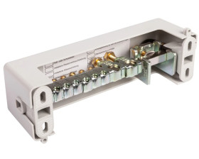 Szyna wyrównawcza 7x25mm2, 2x95mm2, 1x płaskownik 1801 (wykonana z normą VDE, wykonana z mosiądzu) 5015650