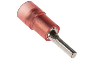 Końcówka pinowa, Cyna, 1.9mm średnica, 9mm długość, Czerwony, 16AWG - 22AWG Bez osłony