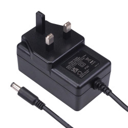 2A 12VDC Switching Plugtop Power Supply 3-Pin UK 24W