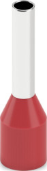 Insulated wire end ferrule, 1.5 mm², 14 mm/8 mm long, DIN 46228-4, UL 486F-E, red, 2100069