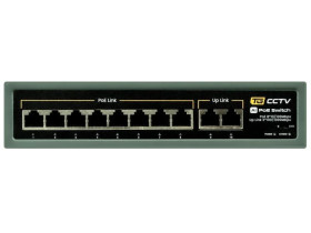 Switch 8x PoE 10/100 Mbps 802.3af/at + 2x Uplink 100/1000 Mbps, 120W, tryb Extend (250m)