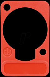 DSS-RED XLR label plate, D-series, red