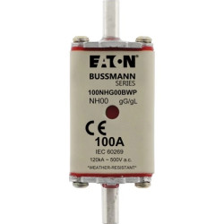Wkładka bezpiecznikowa, nożowa, LV, 100 A, AC 500 V, 120 kA, NH00, gL/gG, IEC, 100NHG00BWP