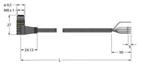 Turck 6627488 Kabel połączeniowy czujnika/aktuatora 2 m Ilość pinów: 4 1 szt.