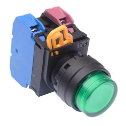 YW1L-A2E11Q4G Green 24V illuminated 22mm Maintained Push Button Switch 1NO-1NC IP65 IDEC