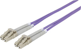 Kabel przyłączeniowy Intellinet światłowodowy, Duplex, Multimode, LC/LC, 50/125 µm, OM4, 5 m, fioletowy