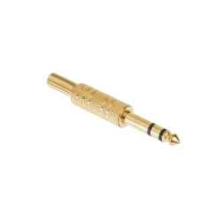 WTYK JACK 6,3mm STEREO METAL ZŁOTY GOLD