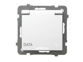 AS ANTYBAKTERYJNY Gniazdo hermetyczne z uziemieniem DATA IP-44 wieczko w kolorze wyrobu produkt zawiera szkło fosforanowo-srebro