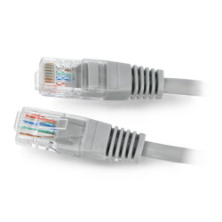 Przewód sieciowy Ethernet Patchcord UTP 5e 5m - szary