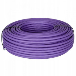 Kabel teleinformatyczny F/FTP kat.6A wewnętrzny Dca LSZH fioletowy NEKU /50m/