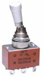 Przełącznik Wł.-wył.-(wł.) DPDT NKK Switches Montaż panelowy