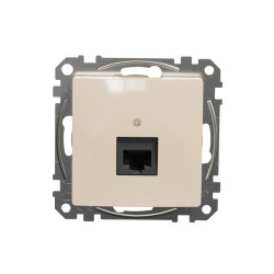 Gniazdo komputerowe RJ45 kat. 5e UTP, beżowy, Sedna Design i Elements SDD112451