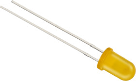LED, THT, T-1 3/4, Ø 4.9 mm, yellow, 590 nm, 0.3 to 0.45 cd, 40°, 151051YS04000