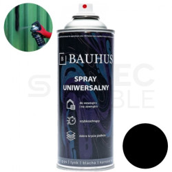 Farba uniwersalna w sprayu czarna matowa 400ml BAUHUS