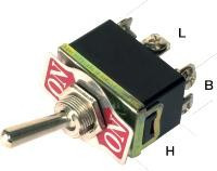 HEB6-3 Przełącznik hebelkowy, dwusekcyjny, przełączny ON-ON 6A/250VAC