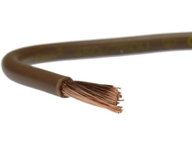 Przewód instalacyjny H07V-K / LgY 10 750V brązowy linka giętka Elektrokabel /100m/