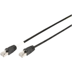 Digitus DK-1644-010/BL-OD RJ45 Patch Cable CAT 6 S/FTP 1m Black UV-resistant