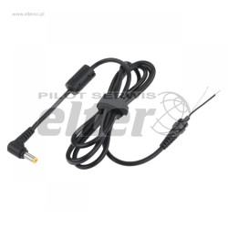 Wtyk zas. 5,5/2,5 (19V/3.16A) kÄ…towy z kablem