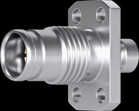 1.5/3.5 flange socket 50 Ω, G10 (UT-141), solder/solder, straight, 100025560