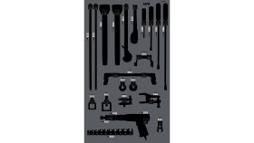 Panel wiszący na narzędzia Panele ścienne Panel zawartość Panel, zestaw haczyków, zestaw narzędzi, szyna do montażu