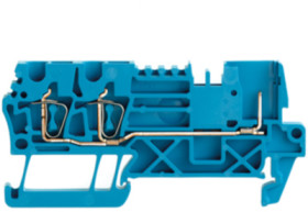 Through terminal block, spring balancer connection, 0.5-4.0 mm², 3 pole, 24 A, 6 kV, blue, 1304720000