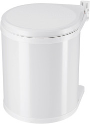 Hailo Compact-Box M 3555-001 Kosz na śmieci 15 l blacha stalowa (Ø x W) 285 mm x 355 mm biały 1 szt.