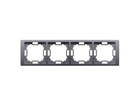 SIMON BASIC NEOS Ramka 4 poczwórna uniwersalna srebrna matowa metalizowana BMRC4/43 KONTAKT SIMON